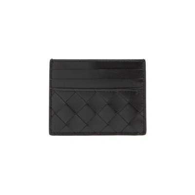 Bottega Veneta Woven Card Holder Accessories In Black
