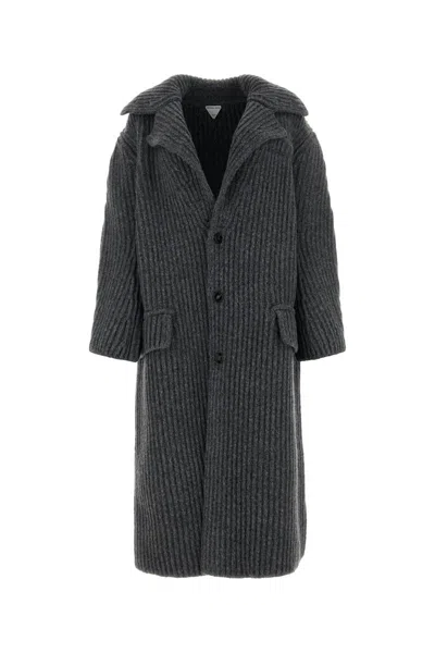 Bottega Veneta Knit Coat In Grey