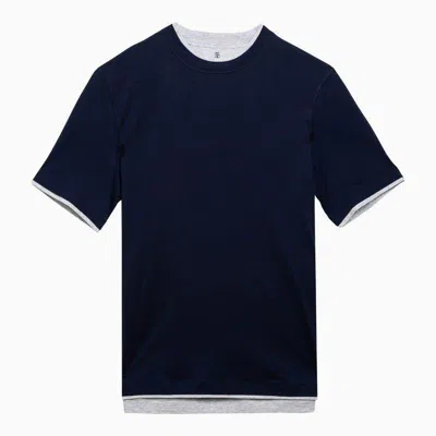 Brunello Cucinelli T-shirts & Tops In Blue