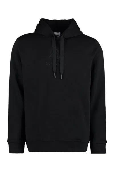 Burberry Hooded Sweatshirt In Black