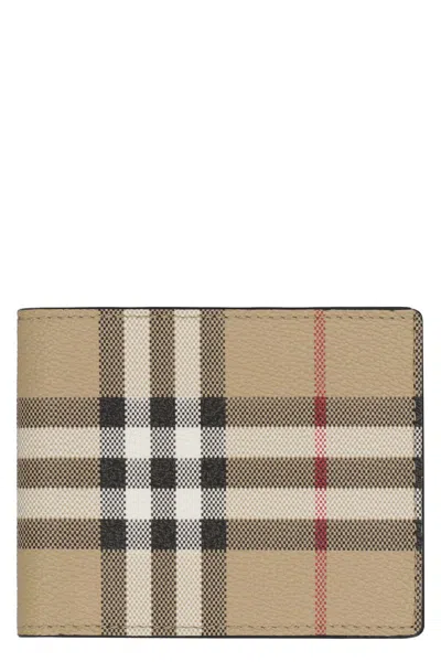 Burberry Vintage Check Print Wallet In Neutrals
