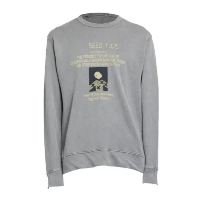 C.p. Company Cp Company Cotton And Ramie Sweatshirt With Graphic Print In Grey