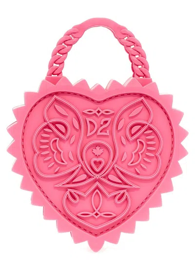 Dsquared2 Open Your Heart Hand Bags Pink