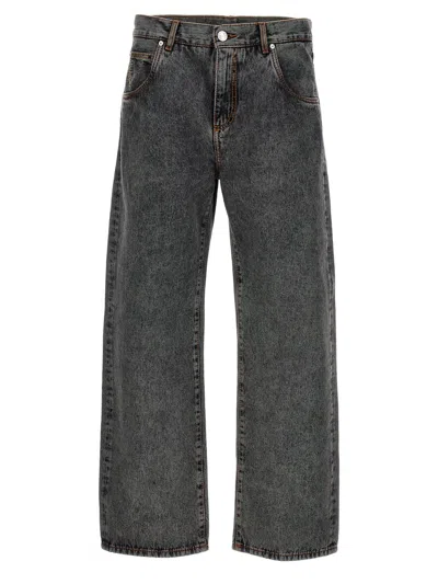 Etro Logo Embroidery Jeans In Grey