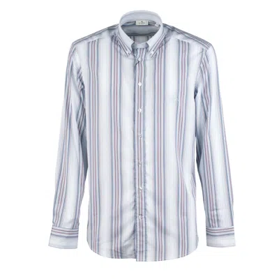 Etro Striped Cotton Shirt In Multicolor