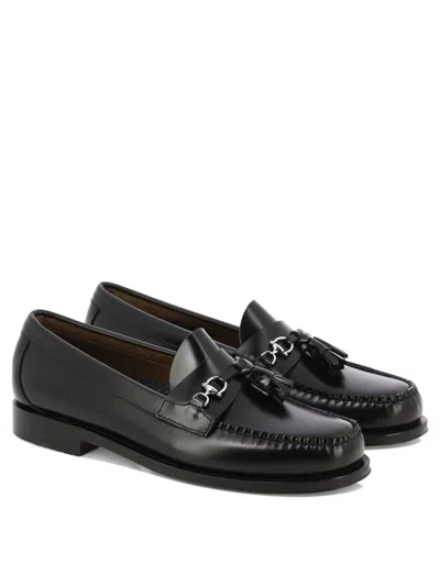 Gh Bass G.h. Bass Weejun - Leather Moccasins With Tassels In Black