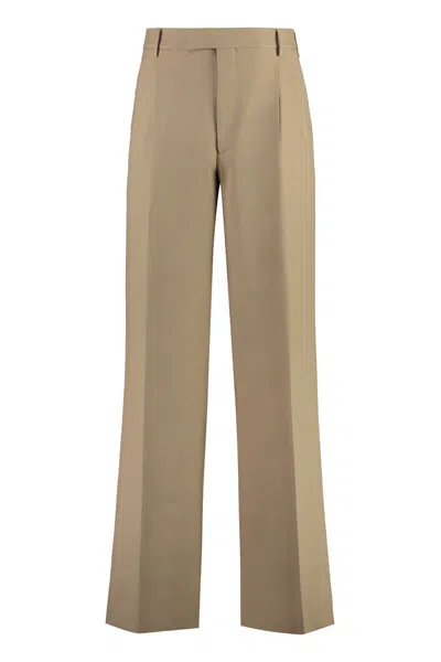 Gucci Fluid Drill Trousers In Camel
