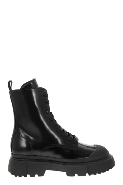 Hogan H619 - Combat Boots In Black