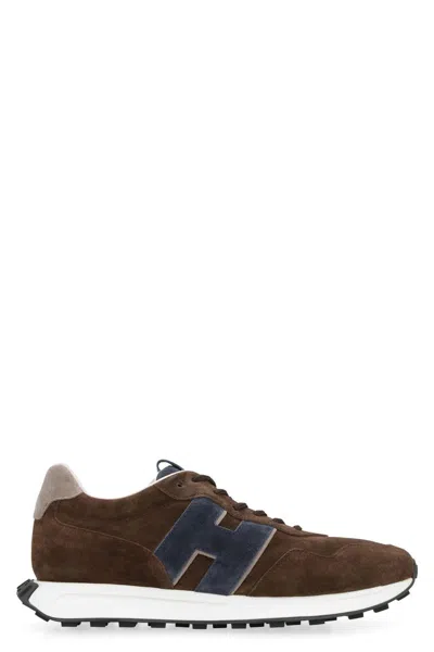 Hogan H 601 H Patch Trainers In Brown