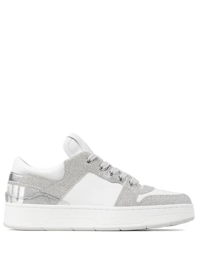 Jimmy Choo Florent/f Leather Trainers In Silver