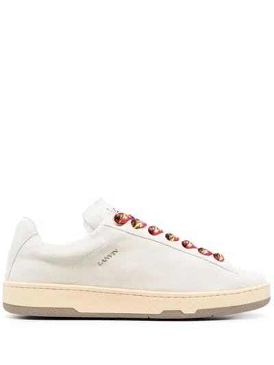 Lanvin Lite Curb Low Top Trainers Shoes In White