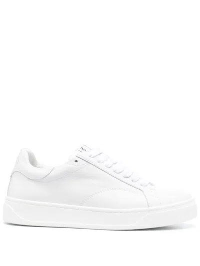 Lanvin Ddb0 Leather Sneakers In White