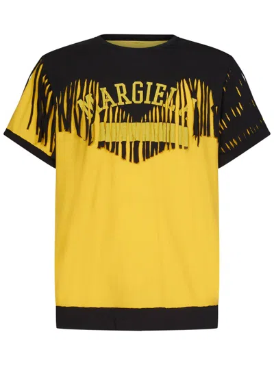 Maison Margiela Double Layer T-shirt In Yellow
