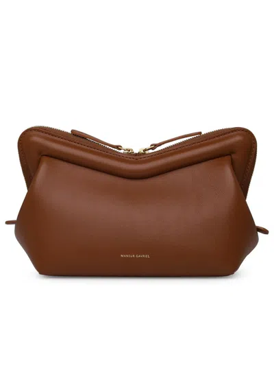 Mansur Gavriel Leather 'frame' Mini Crossbody Bag In Brown