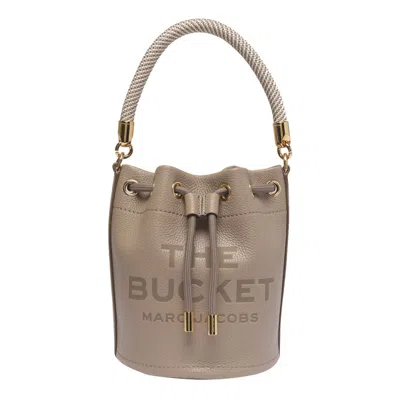 Marc Jacobs Beige Leather Bucket Bag In Cement