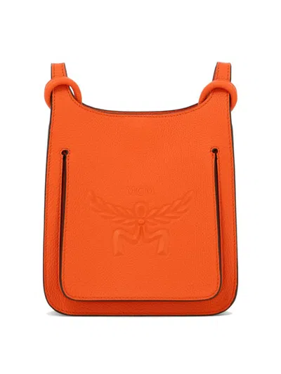 Mcm "himmel" Crossbody Bag In Orange