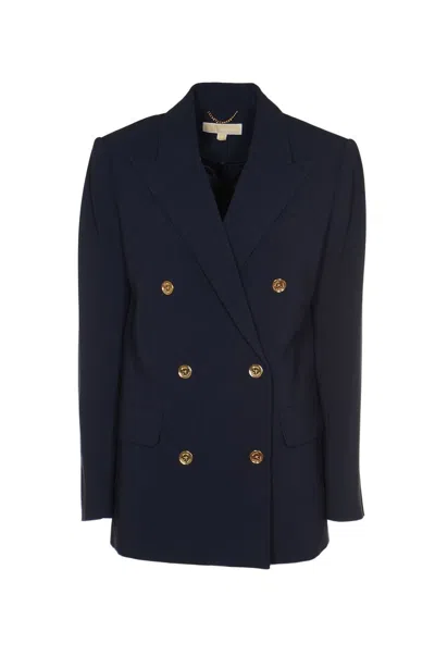 Michael Kors Double-breasted Blazer In Blue