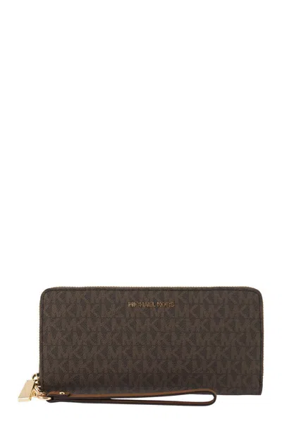Michael Kors Wallet With Logo In Chocolate
