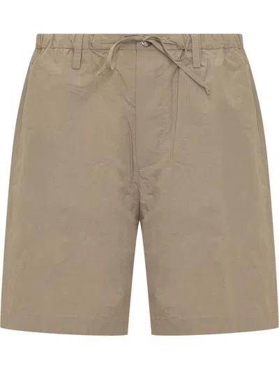 Nanushka Olin Cotton-blend Shorts In Beige