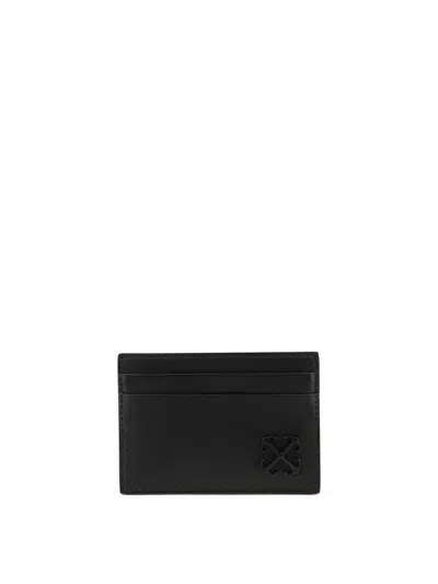 Off-white Jitney Leather Cardholder In Black