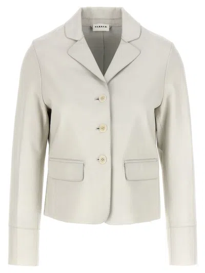 P.a.r.o.s.h . Leather Blazer In White