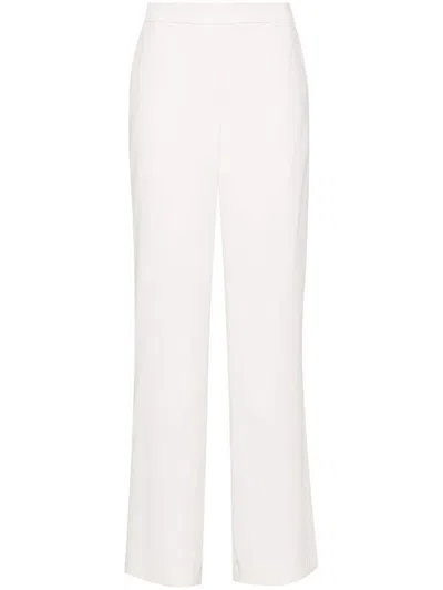 P.a.r.o.s.h White Loose Pants With Waist-band In Polyamide Woman