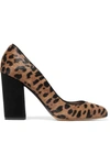 TABITHA SIMMONS LYDIA LEOPARD-PRINT CALF HAIR AND SUEDE PUMPS