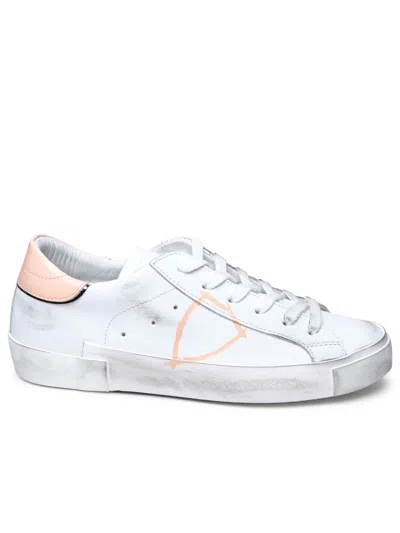 Philippe Model Trainers In White/pink
