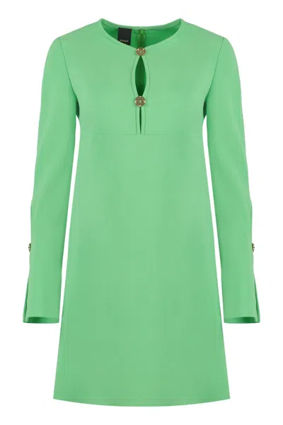 Pinko Aquarios Crepe Dress In Green
