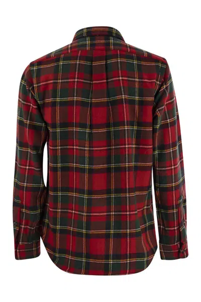 Polo Ralph Lauren Checked Wool Shirt In Red