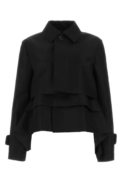 Sacai Jackets And Vests In Black