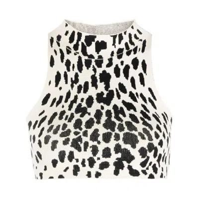 Ssheena Sheena Animal-pattern Crop Top In Neutrals