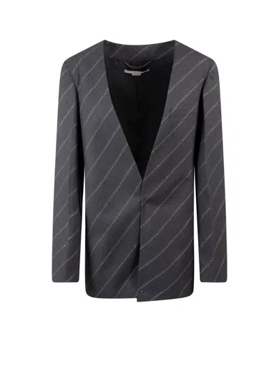 Stella Mccartney Pinstripe Single-breasted Jacket In Grey
