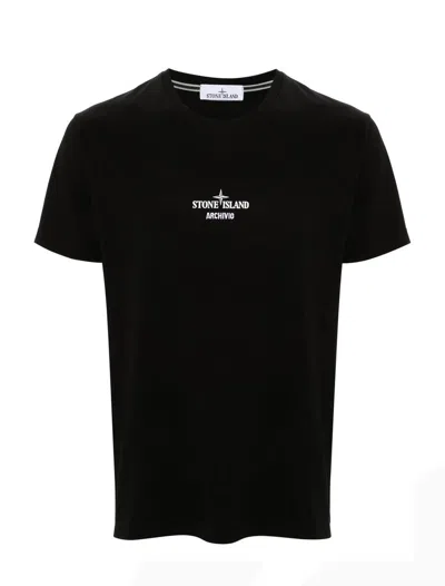 Stone Island T-shirts And Polos Black