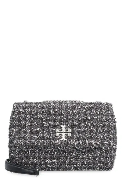 Tory Burch Kira Tweed Shoulder Bag In Black