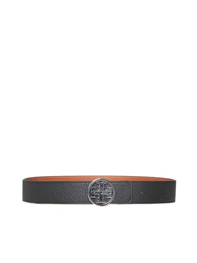 Tory Burch Belts In Black Classic Cuoio Silver