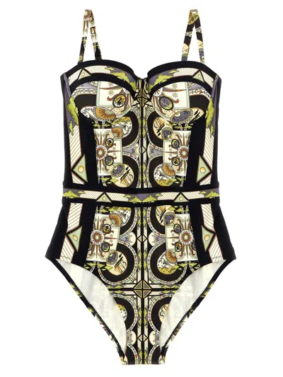 Tory Burch Printed Underwire One-piece Swimsuit In Multicolor