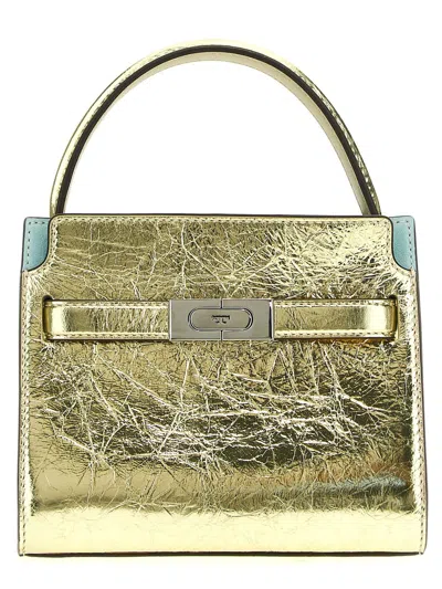 Tory Burch Radziwill Metallic Petite Double 'lee Handbag Hand Bags Gold