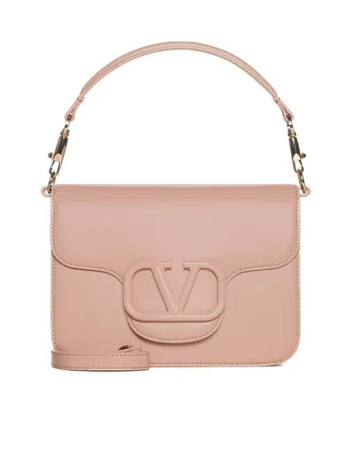 Valentino Garavani Valentino  - Locò Leather Shoulder Bag In Pink
