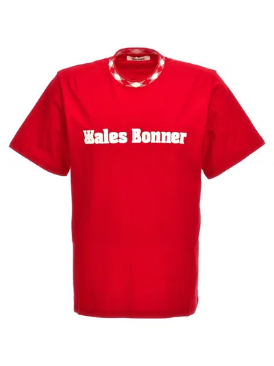 Wales Bonner Logo Cotton T-shirt In Red