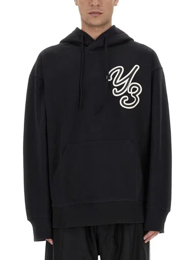 Y-3 Hooded Sweatshirt  In Cotton In Black