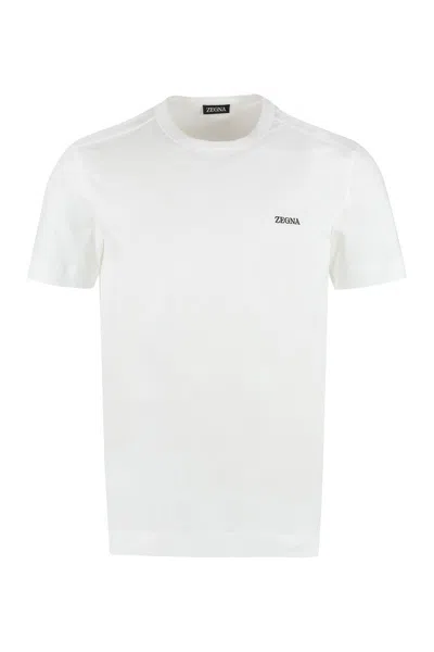 Zegna Logo T-shirt In White