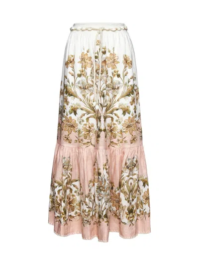 Zimmermann Skirts In Pink Daisy Floral