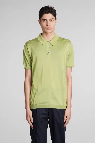 Roberto Collina Knitted Silk Polo Shirt In Green