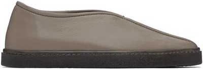 Lemaire Men Flat Piped Slippers In Pu813 Misty Mauve
