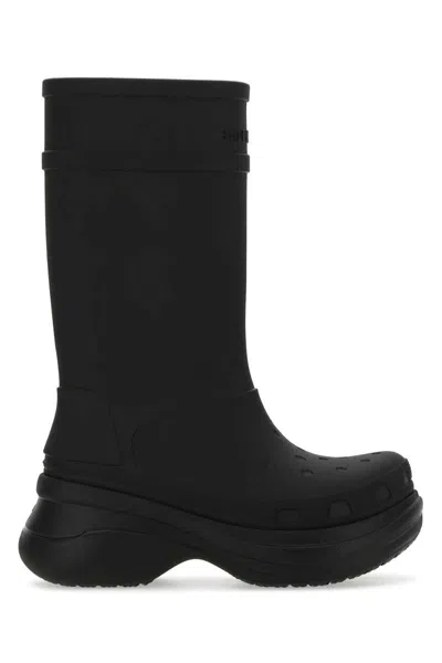 Balenciaga X Crocs Boots Boots, Ankle Boots Black
