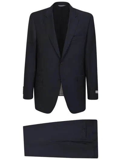 Canali Single-breasted Blue Suit