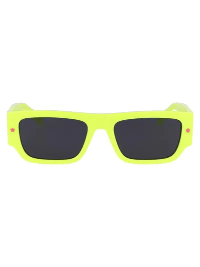 Chiara Ferragni Square Frame Sunglasses In 40gir Yellow