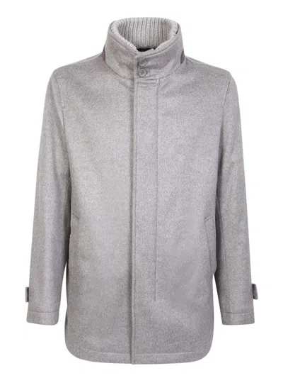 Herno High Neck Puffer Jacket In Grey