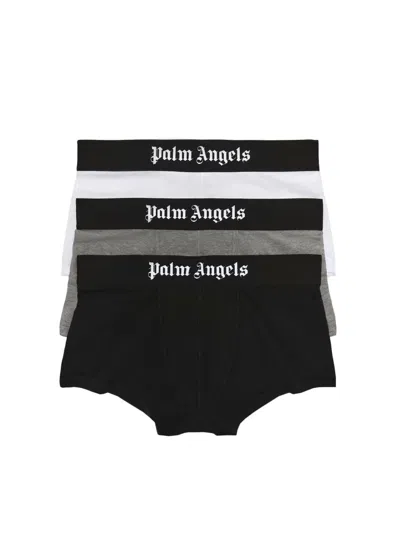 Palm Angels Boxer Trunk Tripack In Grey